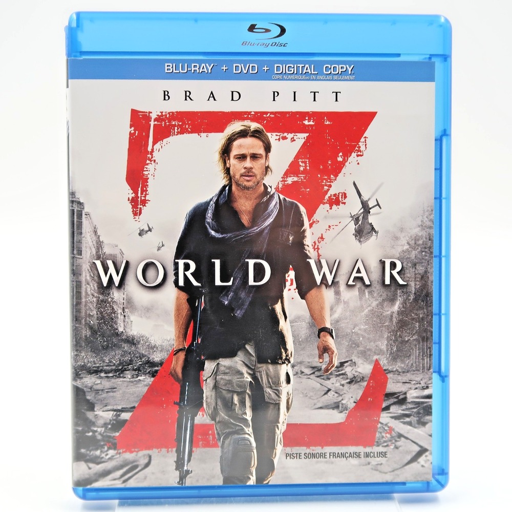World War Z Blu-ray DVD 2013 Brad Pitt Action Movie Extended Cut Paramount